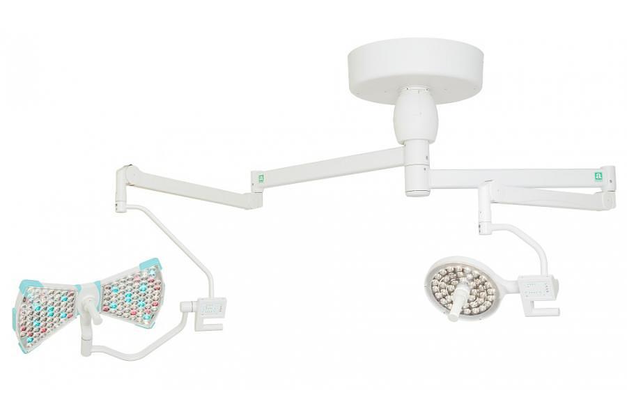 Хирургический потолочный двухблочный светильник Аксима СД 160/100 фото 1