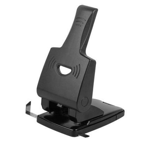 Дырокол мощный до 65 л., с линейкой, металлический, черный, Forofis фото 1