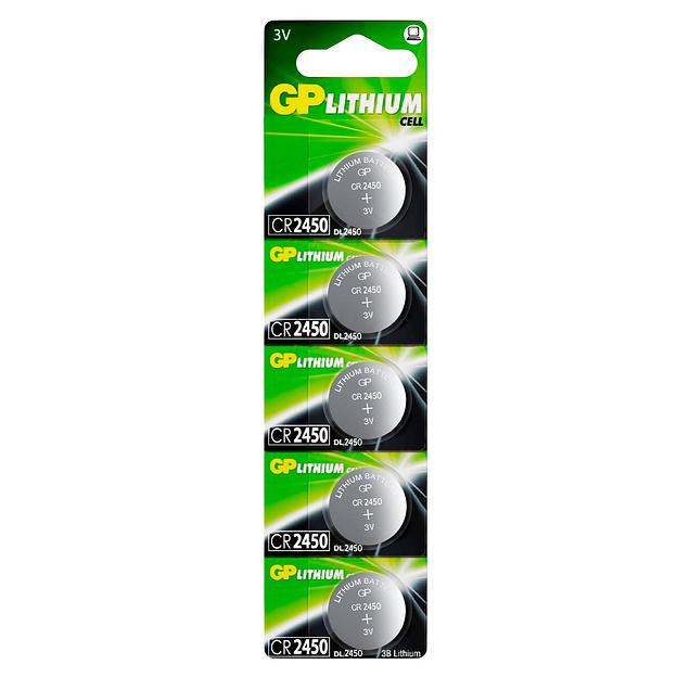 Батарея GP Lithium CR2450 (5шт) фото 1