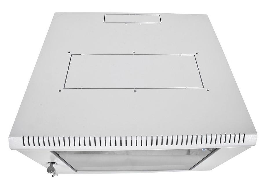 Шкаф коммутационный ЦМО ШРН-Э-15.350 15U 600x350мм пер.дв.стекл задн.дв.стал.лист несъемн.бок.пан. серый фото 6