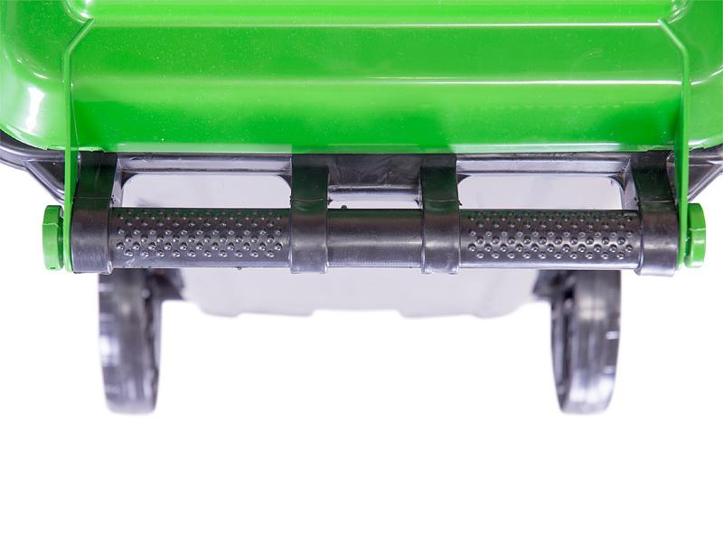 Мусорный бак 60л. с зелёной крышкой чёрный фото 7