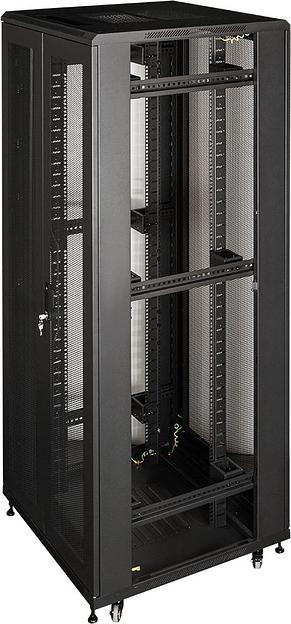 Шкаф серверный Lanmaster Business (TWT-CBB-42U-8X12-P1) напольный 42U 800x1200мм пер.дв.перфор. задн.дв.перфор. 2 бок.пан. 800кг черный IP20 фото 5