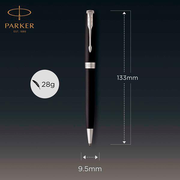 Ручка шариков. Parker Sonnet Core K529 (CW1931524) Matte Black CT M черн. черн. подар.кор. фото 4