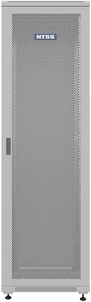 Шкаф коммутационный NTSS Премиум (NTSS-R42U6060PD) напольный 42U 600x600мм пер.дв.перфор. металл 900кг серый 510мм 86кг фото 1