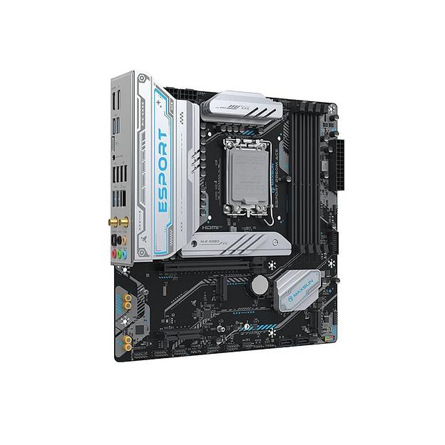 Материнская плата Maxsun MS-eSport B860M WIFI ACE B860, LGA1851, 4*DDR5, 1*PCIEx16, 1*PCIEx4, 3*M.2, 7*USB3.2Gen1, 7*USB2.0, 2*SATA3.0, 2.5G, Type-C(DP), DP, HDMI, M-ATX, RTL фото 2