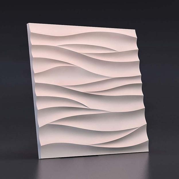 3D панель гипсовая «Острые волны» опт фото 1