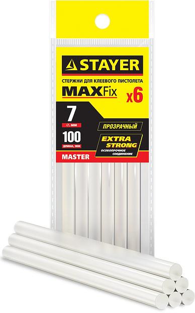 STAYER Cristal, 7 х 100 мм, 6 шт, прозрачные, универсальные клеевые стержни Professional (2-06817-T-S06) фото 1