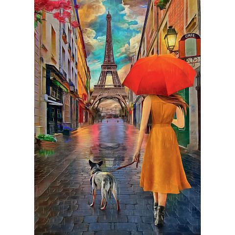 Пазл 1000 элементов Прогулка по Парижу, ФРЕЯ PZL-1000/21 фото 1