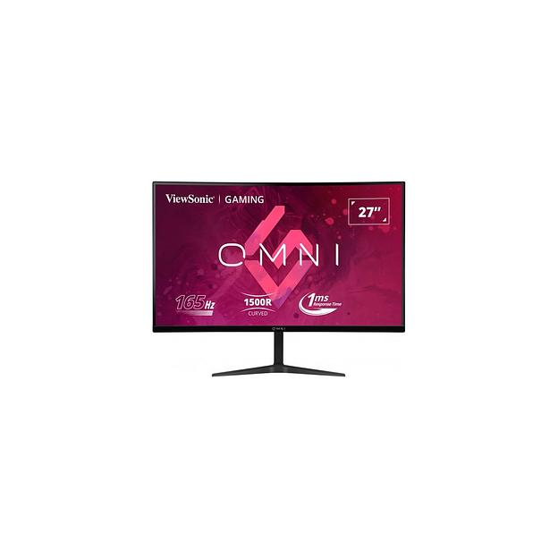 27" Монитор ViewSonic VX2718-2KPC-MHD, 2560x1440, VA, 165Гц, 2хHDMI, 1хDP, изогнутый, черный фото 1