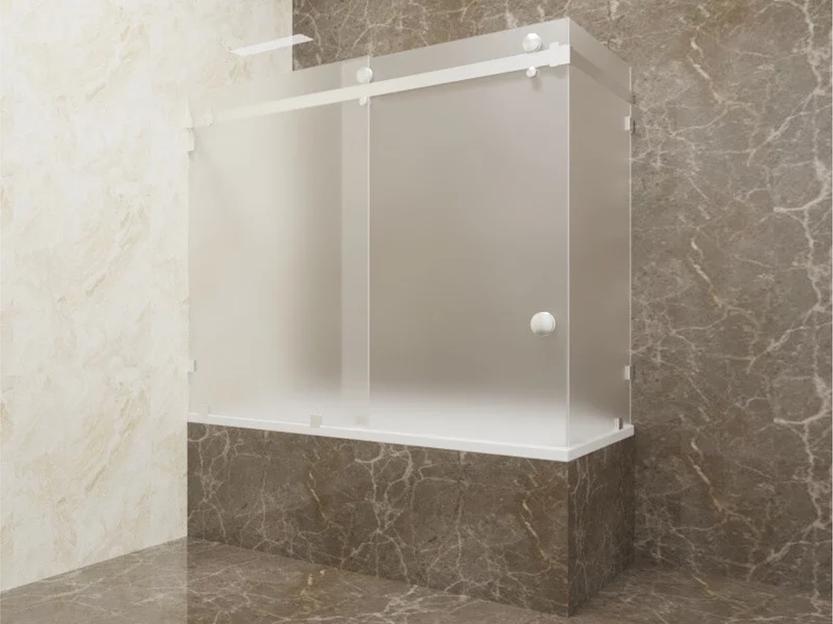 Душевое ограждение двустенное КазСтекло КС-170К матовое белое фото 1