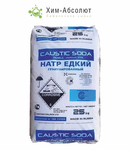 Натр едкий гранулы/чешуя (сода каустическая). Опт. фото 1