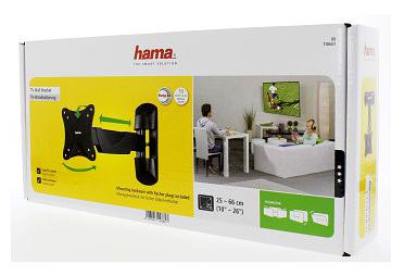 Кронштейн для телевизора Hama FULLMOTION черный 10"-26" макс.25кг настенный фото 10
