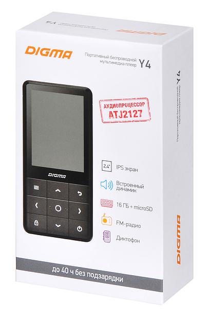 Плеер Hi-Fi Flash Digma Y4 BT 16Gb черный/2.4"/FM/microSDHC фото 10