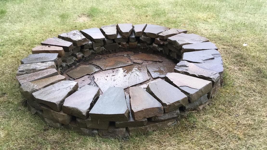 Кострище из камня песчаника Серого 3 кольца /шт (1000/1500 мм) фото 1