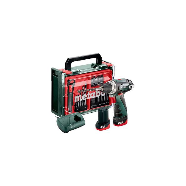 Дрель-шуруповерт METABO Powermaxx BS Basic Set, 2Ач, с двумя аккумуляторами [600080710] фото 1