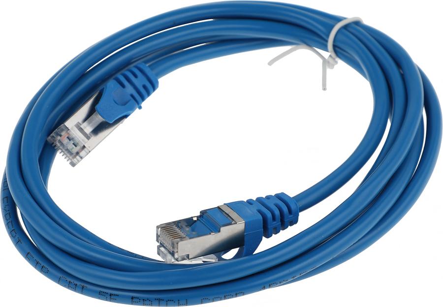 Патч-корд PP22-2M/B 1000G FTP 4 пары cat5E CCA molded 2м синий RJ-45 (m)-RJ-45 (m) фото 2