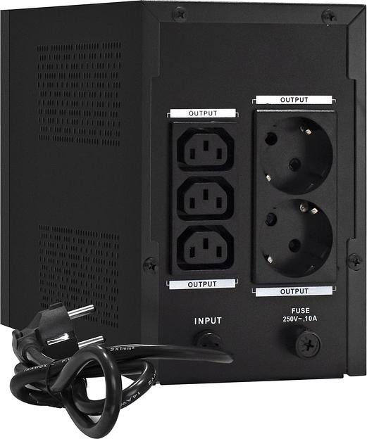 Exegate EX292793RUS ИБП ExeGate SpecialPro UNB-1200.LED.AVR.2SH.3C13 <1200VA/750W, LED, AVR, 2*Schuko+3*C13, съемн.кабель, металлический корпус, Black> фото 2