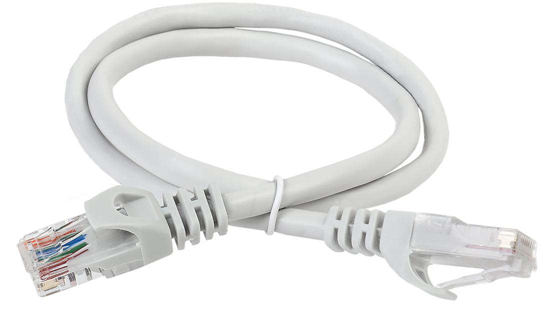 Коммутационный шнур (патч-корд), кат.5Е UTP, LSZH, 1,5м, ITK RJ45(m) - RJ45(m) Cat. 5e U/UTP LSZH 1.5м серый (PC01-C5EUL-1M5) фото 1