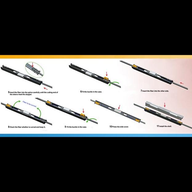 Механический соединитель оптических волокон для FTTH кабеля c защитным корпусом, уп.(5 шт) фото 4