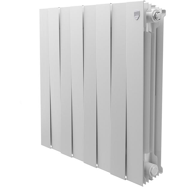 Радиатор биметаллический секционный 500/100/8 боковое подключение цвет Bianco Traffico фото 1