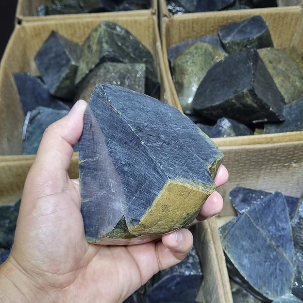 Премиум камни для бани и сауны Нефрит пиленый 60-120 мм фото 3