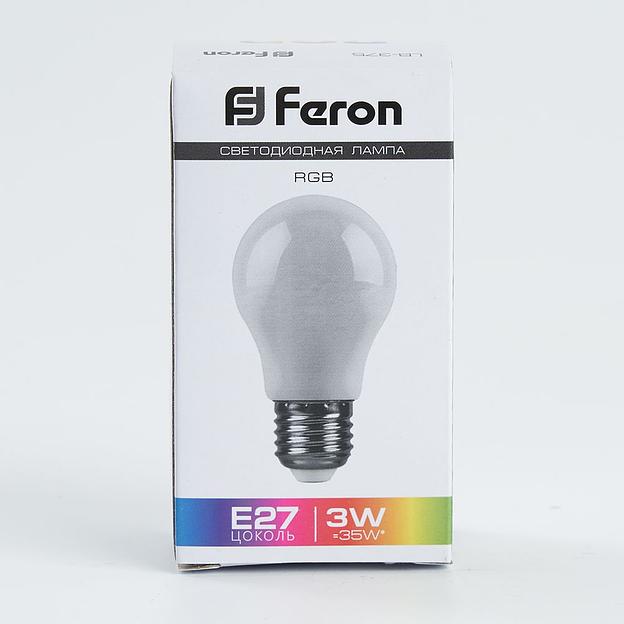 Лампа светодиодная LED 3вт Е27 RGB плавная смена цвета А50 фото 3