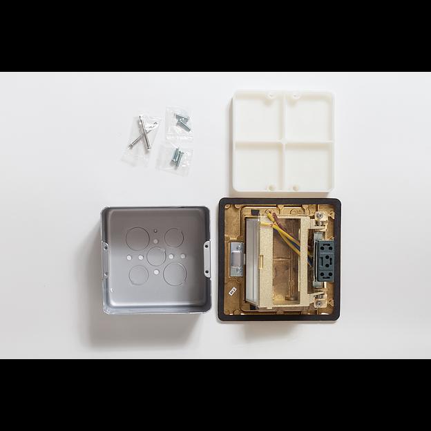 Люк на 2 поста (45х45), латунь, с металлической коробкой, IP44 фото 4