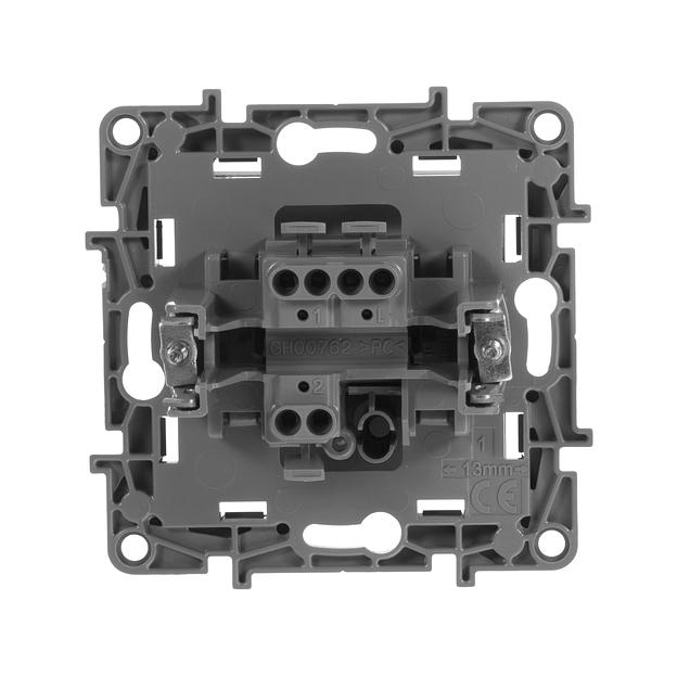 Переключатель одноклавишный, автоматические клеммы, Etika, 10AX, 250В~, антрацит Legrand 672605 фото 2