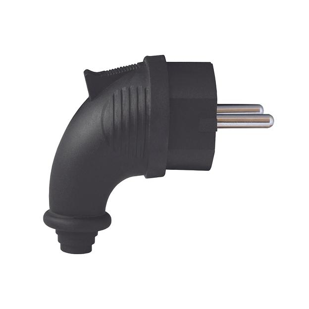 Вилка угловая c/з каучук 16А 250В IP44 (еврослот) фото 2