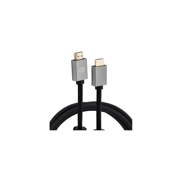 Кабель аудио-видео Digma HDMI (m) - HDMI (m), ver 2.0, 2м, GOLD, ф/фильтр, черный [d-hdmi-2ff-v2.0-2m] фото 1