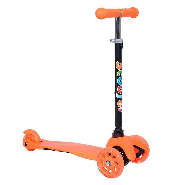 Детский самокат трехколесный AT-01 оранжевый опт фото 1