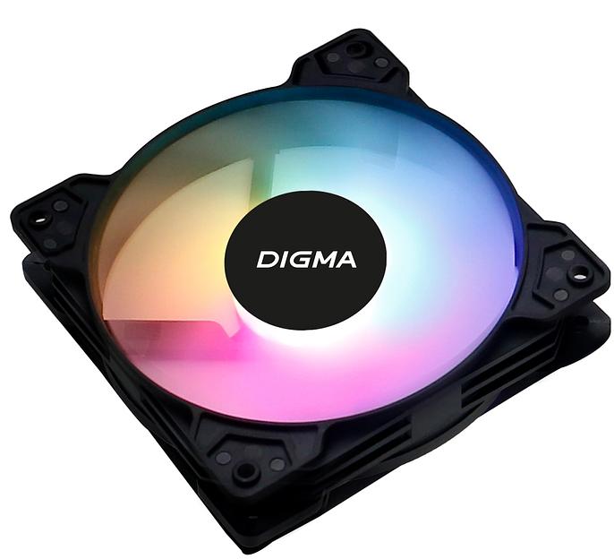 Вентилятор Digma DFAN-FRGB1 3-pin 4-pin(Molex)24dB 125gr LED Ret фото 4