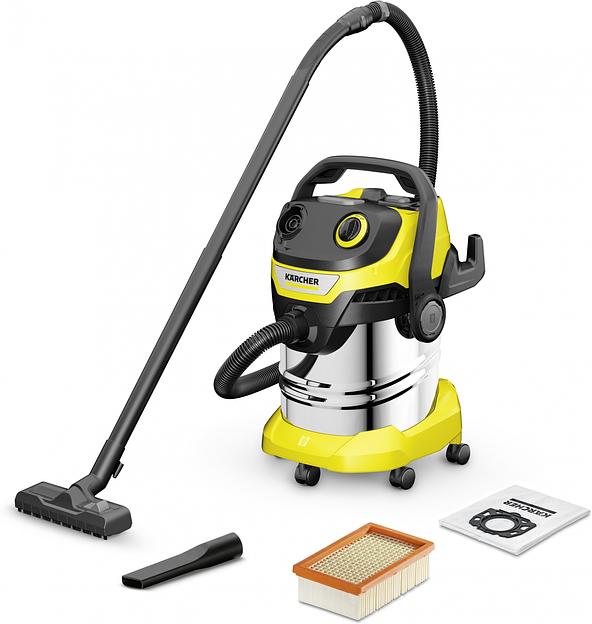 Строительный пылесос Karcher WD 5 S V-25/5/22 1100Вт (уборка: сухая/сбор воды) желтый фото 1