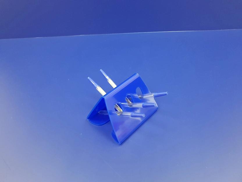 Подставка для ручек карандашей кистей 5 секции.(домик , цвет синий) фото 1