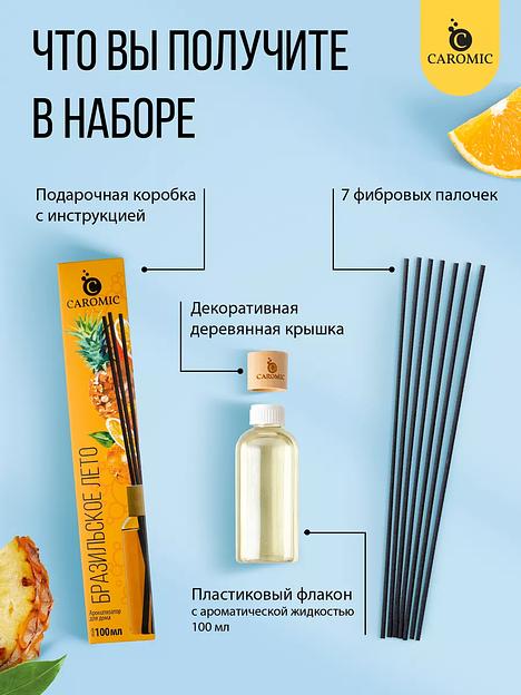 Ароматизатор для дома (диффузор) Caromic «Бразильское лето» 100 мл ОПТ фото 4