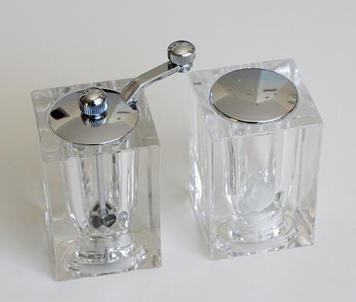 Мельница для перца + солонка h=8 см. акрил /1/24/48/ фото 1