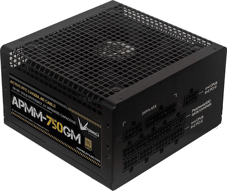 Блок питания Formula ATX 750W APMM-750GM Gen.5 80+ gold (20+4pin) APFC 120mm fan 8xSATA Cab Manag RTL фото 2