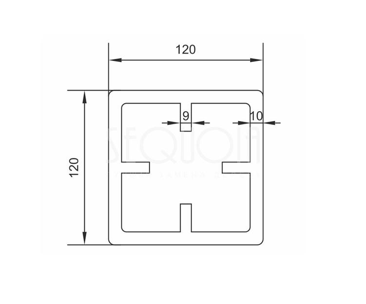Столб Sequoia® Evolution 3D Wood Gray, опт фото 2