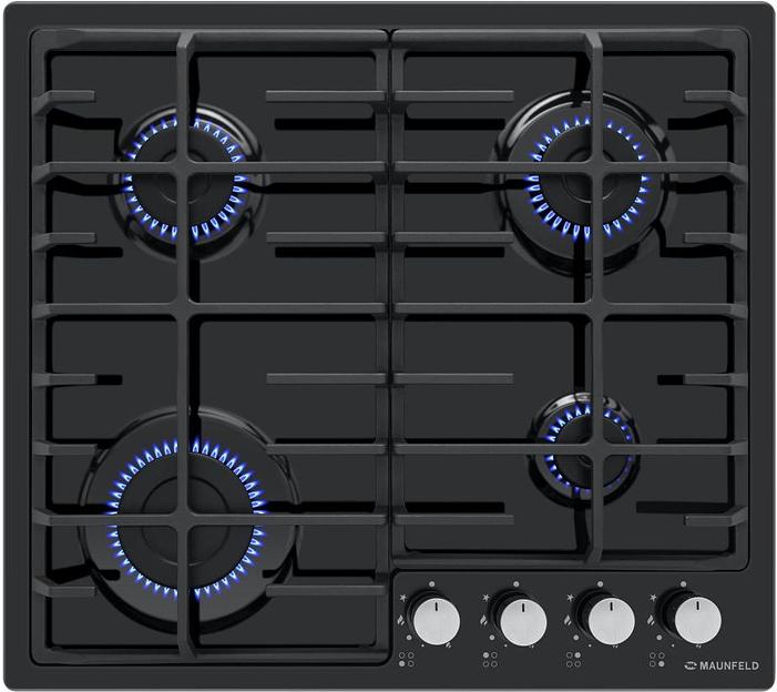 Газовая варочная поверхность Maunfeld EGHE.64.6CB/G черный фото 1