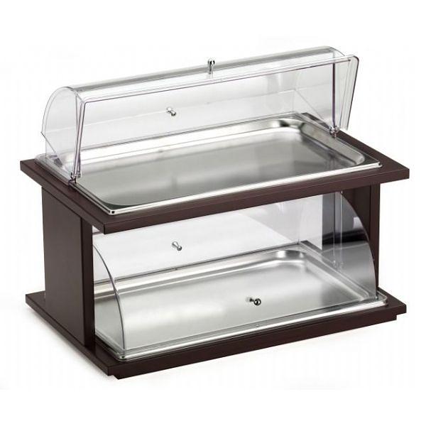 Этажерка 2-х ярусная нерж. Roll-Top поликарбонат Pinti /1/ фото 1