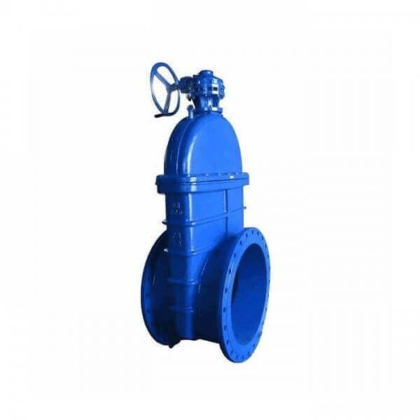 Задвижка чугун 30ч539р  МЗВ обрезиненный клин c гайкой Ду 700 Ру10/16 Тмакс=120C фл с редуктором фото 1