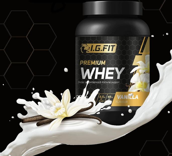 Протеин сывороточный WHEY I.G.FIT ваниль 950 гр фото 1