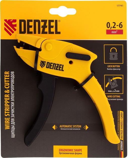 Щипцы для зачистки электропроводов, сечением 0,2-6 мм2, функция обрезания проводов// Denzel фото 6