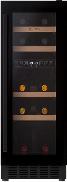 Винный шкаф Lex LWD3017BL dual zone 1-нокамерн. черный фото 3