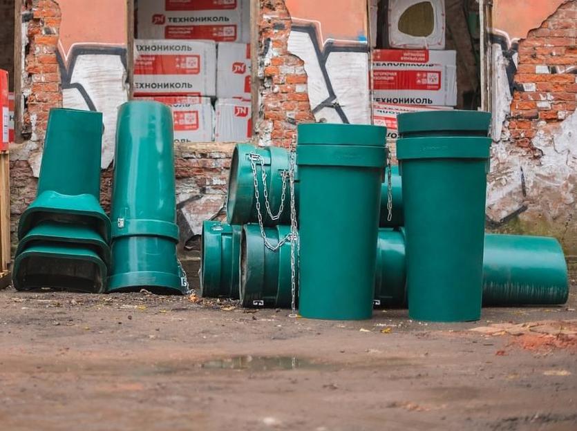 Прямая секция мусоросброса (зеленая) фото 4