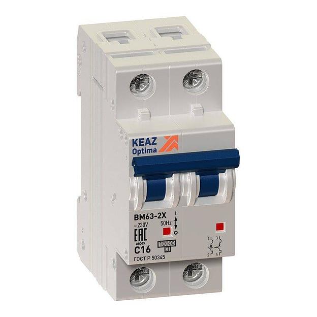 Выключатель автоматический модульный OptiDin BM63-2C32-УХЛ3 (Новый) (260604) фото 1