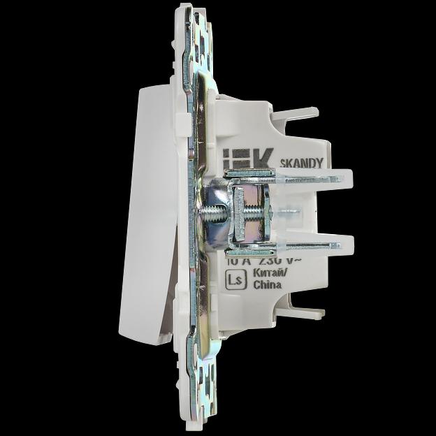 SKANDY Выключатель 1-клавишный проходной 10А SK-V02W арктический белый IEK фото 5