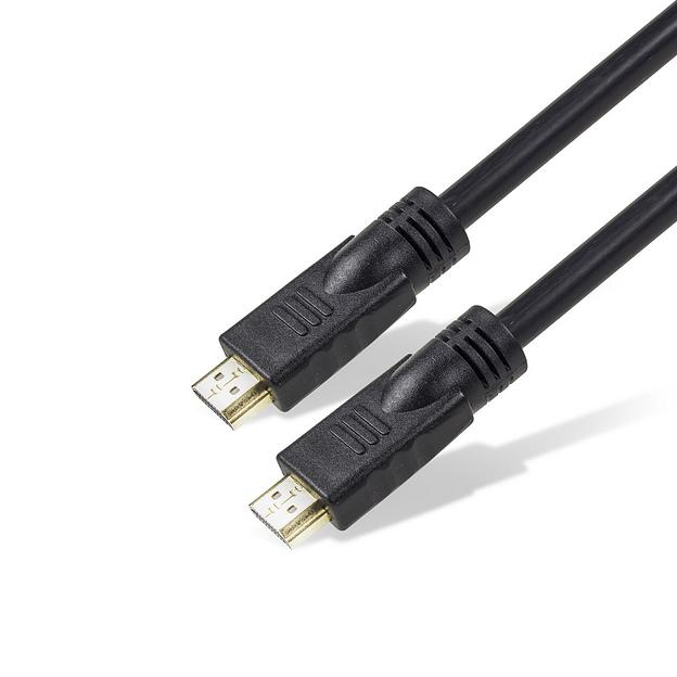 Интерфейсный кабель SHIP SH6031-15P HDMI-HDMI Пол. пакет Контакты с золотым напылением 15 м Чёрный фото 1