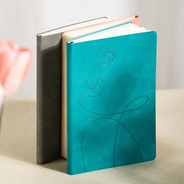 Блокнот Deli EN126LGREEN A5 210х143мм искусст. кожа 96л линейка мягкая обложка бирюзовый фото 8