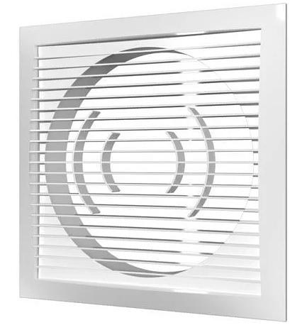 Решетка приточно-вытяжная с фланцем РСФ - 1717РС12,5Ф - 125 мм - 170х170 фото 1